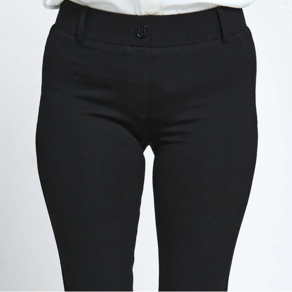 Betabrand Classic Dress Pant Yoga Pants Bootcut EUC Size M Short in Dark Navy - Picture 6 of 8